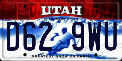 UT license plate D629WU