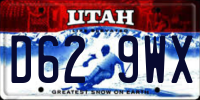 UT license plate D629WX