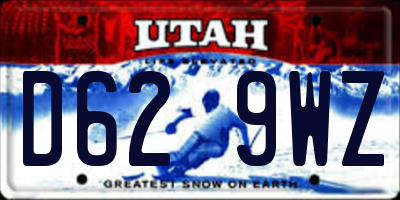 UT license plate D629WZ