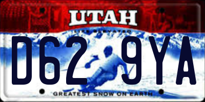 UT license plate D629YA