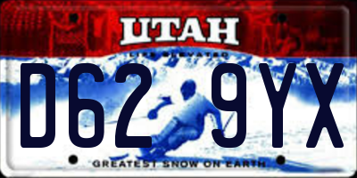 UT license plate D629YX