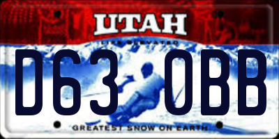 UT license plate D630BB