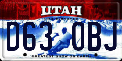 UT license plate D630BJ