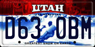 UT license plate D630BM