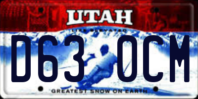 UT license plate D630CM
