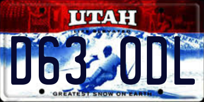 UT license plate D630DL