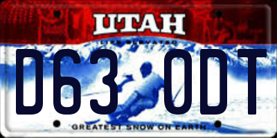 UT license plate D630DT