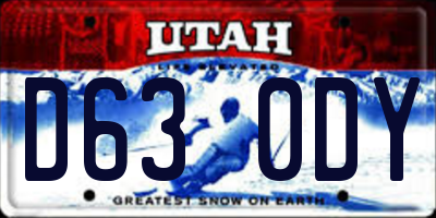 UT license plate D630DY