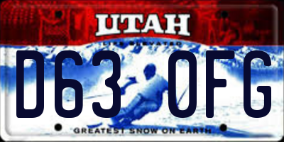 UT license plate D630FG