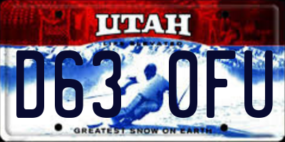 UT license plate D630FU
