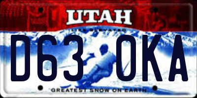 UT license plate D630KA