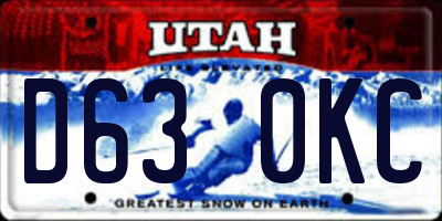 UT license plate D630KC