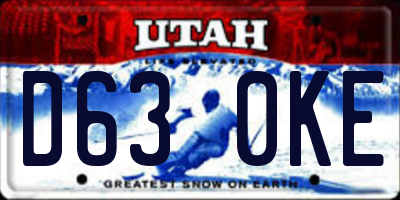 UT license plate D630KE