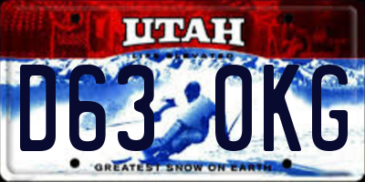 UT license plate D630KG