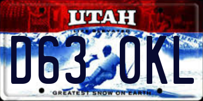 UT license plate D630KL