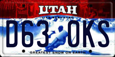 UT license plate D630KS