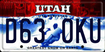UT license plate D630KU