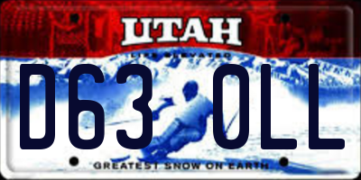 UT license plate D630LL