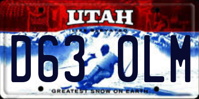 UT license plate D630LM