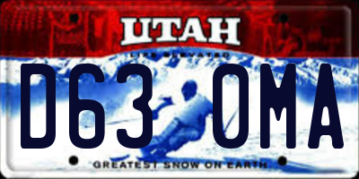 UT license plate D630MA