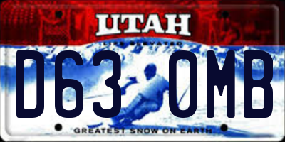 UT license plate D630MB