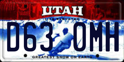 UT license plate D630MH