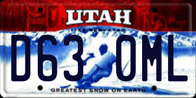 UT license plate D630ML