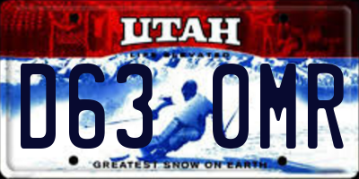UT license plate D630MR