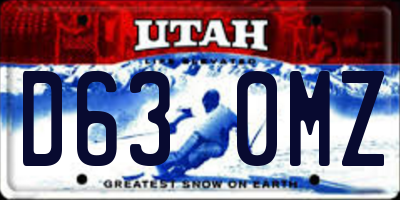 UT license plate D630MZ