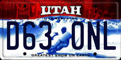 UT license plate D630NL