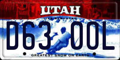 UT license plate D630OL