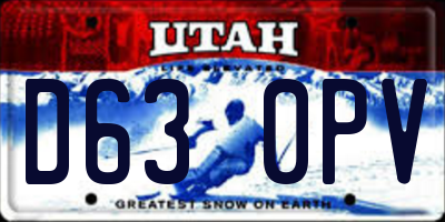 UT license plate D630PV