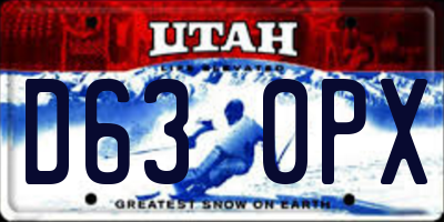 UT license plate D630PX