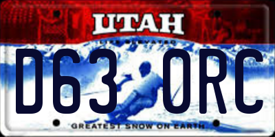 UT license plate D630RC