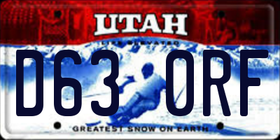 UT license plate D630RF