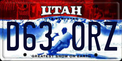 UT license plate D630RZ