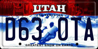 UT license plate D630TA