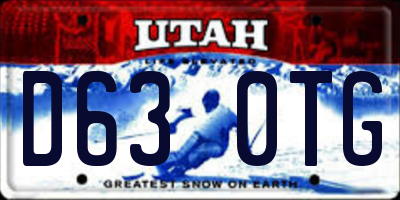 UT license plate D630TG