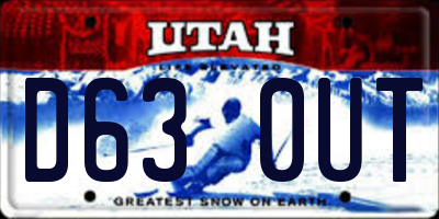 UT license plate D630UT