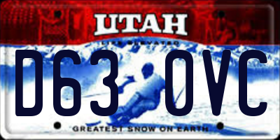 UT license plate D630VC