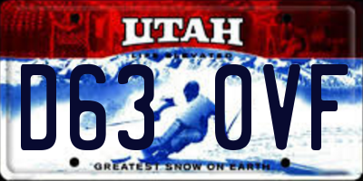 UT license plate D630VF