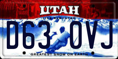 UT license plate D630VJ