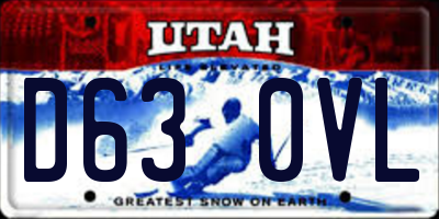UT license plate D630VL