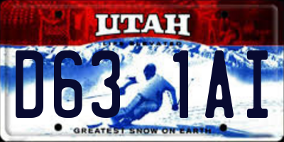 UT license plate D631AI