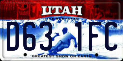 UT license plate D631FC