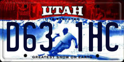 UT license plate D631HC