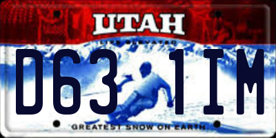 UT license plate D631IM