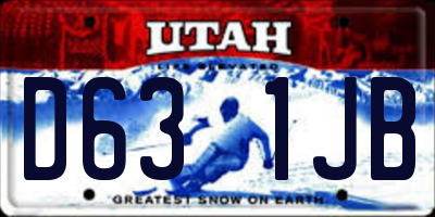 UT license plate D631JB