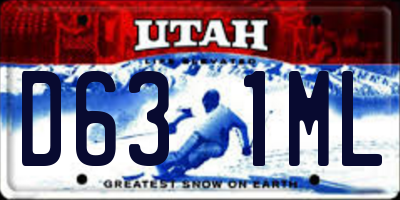 UT license plate D631ML