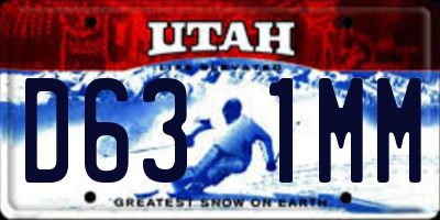 UT license plate D631MM